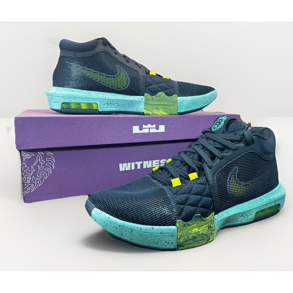 Size 11 - Nike LeBron Witness 8 Armory Navy Green Frost